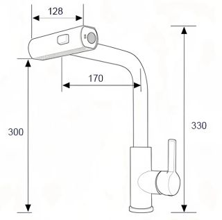 Смеситель для кухни Boch Mann Sophia B BM10432 с водопадным душем чёрный
